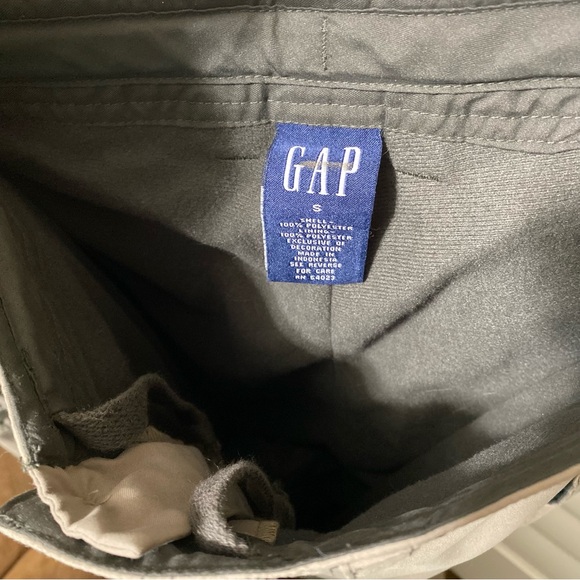 Vintage 2000s Gap Fleece Lined Khaki Cargo Skater Punk Reflective Pants Small 34 - Picture 8 of 10